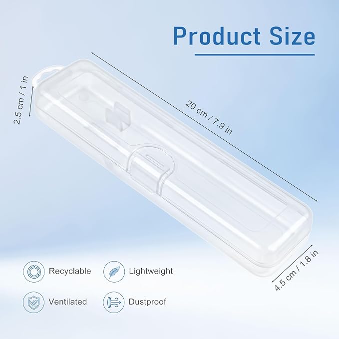 Travel Toothbrush Holder, Transparent (4-Pack) | Portable Travel Toothbrush Case Carries Toothbrushes and Toothpaste, Suitable for Travel, Home, And School - Image 7
