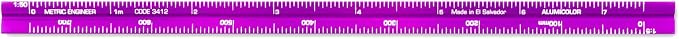 Alumicolor Aluminum Engineer Metric Pocket Drafting Scale, 15CM, Purple - Image 2