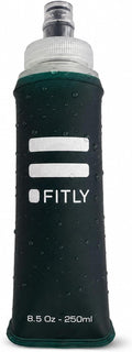 FITLY Soft Flask - Shrink As You Drink Soft Water Bottle for Hydration Pack - Folding Water Bottle Ideal for Running, Hiking, Cycling, Climbing & Rigorous Activity by FITLY