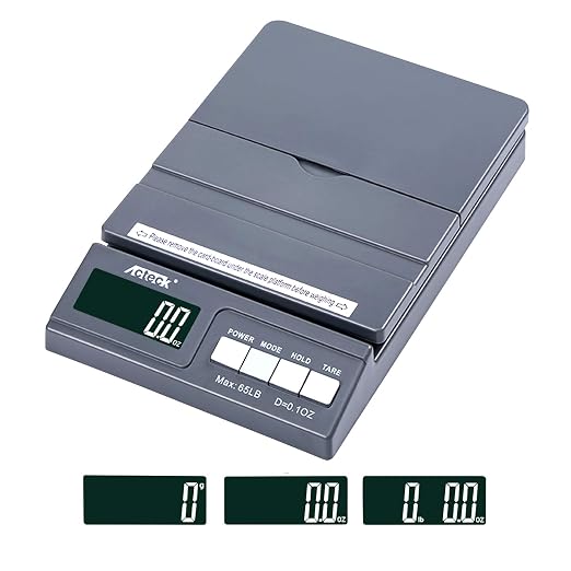 Acteck High Accuracy A-CE65 Gray 0.1OZ Digital Shipping Scale, Postal Scale and Mail Scale - Image 3