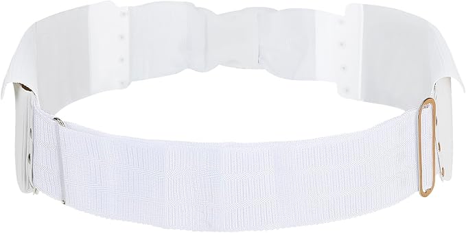 Ihram Belt for Men Hajj Umrah Adjustable Hajj Belt with Front Pockets PU Ihram Money Belt Waist Packs Anti Theft for Hajj Umrah, Fits Up to 50” Waist, White - Image 3