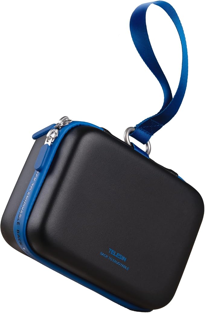 TELESIN DisAdv Carrying Case for DJI Osmo Action 6 and Official Accessories | Xtra Edge Muse Case, Waterproof Hard Carrying Bag for Camera Batteries Filter Mount, Hard Shell Action Camera Bag, Black by telesin