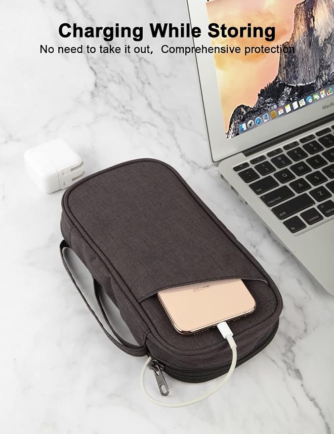 GOX Tech Pouch Accessories Case Organizer for Travel Small Electronics Bag | Cord Organizer for Travel, Electronics travel Organizer Travel Case, Mouse and Charger Pouch - Image 4