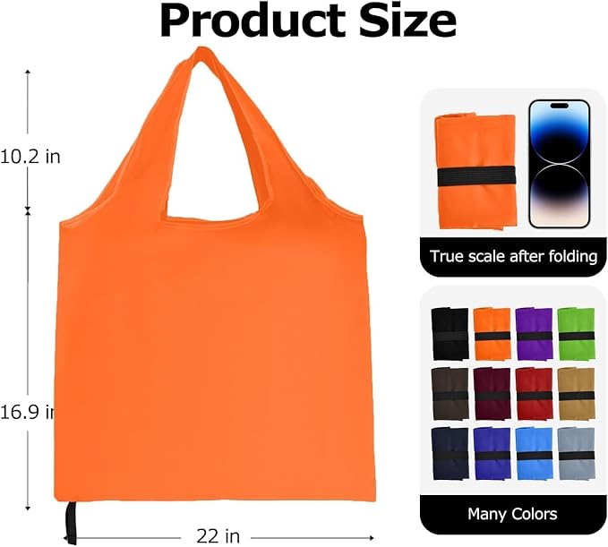 Foldable Shopping Bag, Reusable Grocery Bag Holder, Tote Bags - Image 2