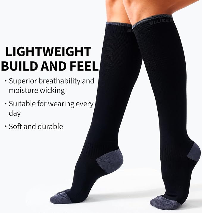Compression Socks for Women & Men (3 pairs) - Best Support for Nurses, Running, Hiking, Recovery & Flight Socks - Image 5