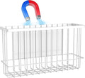NiHome Magnetic Basket Organizer, Dryer Ball Holder, 1 Pack, White | Hold Up to 14 Lbs, Fits Fridge or Any Metal Surface, No Drill Install, Saves Space for Home or Office, Medium & Small by NiHome