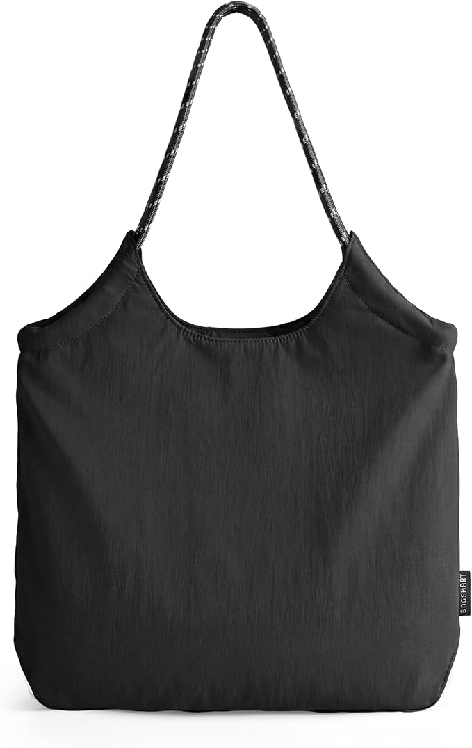 BAGSMART Tote Bag for Women, Travel Tote Beach Bag with Zipper for Gym by BAGSMART