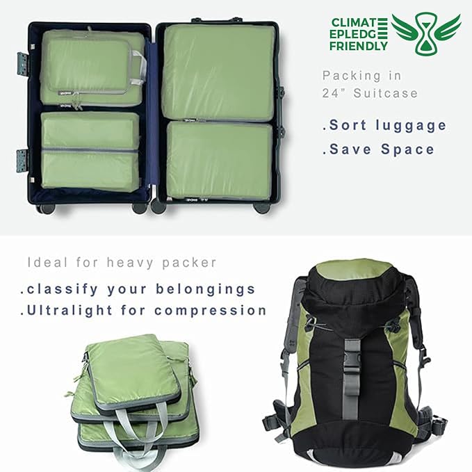 BAGAIL 6 Set Ultralight Compression Packing Cubes Packing Organizer for Travel Accessories Luggage Suitcase Backpack - Image 6