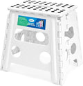 Dyforce Folding Step Stool 13 Inch,300lbs Foldable Stool for Adults & Kids | Stepping Stool White,Non-Slip Plastic Compact Foot Stool with Carry Handle,Lightweight for Bathroom Kitchen Bedroom Garden by DyforceHomeDecorCOLTD