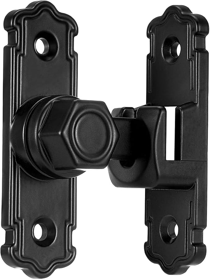 3 Packs Black Aluminum Alloy 90/180 Degree Gate Lock,Barn Door Latches | Flip Gate Latches,Right Angle Door Lock Latch,Sliding Door Latches,for bedroom,garage,window,pet enclosures,drawer,cabinet - Image 7