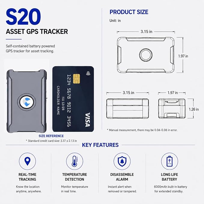 GPS Tracker for Vehicles, Long Battery Life Tracker Device for Trailers | Subscription Required, Geo-Fence, Unlimited Updates, Magnetic, 10S Real-Time Tracking Devices for Cars Hidden, - Image 8