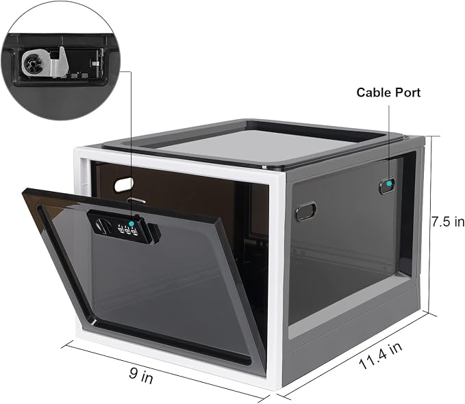 Lalifebuss Medicine Lock Box, Medication Lockable Container for Refrigerator Food Safe Locking Box Tablet Phone Locked Box for Kitchen Home School and Office Safety - Image 5