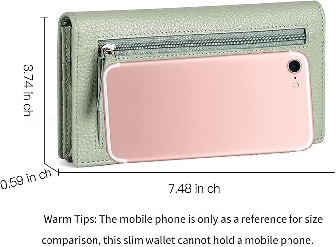 GOIACII Wallets for Women RFID Blocking Ultra Slim Leather Credit Card Holder Clutch - Image 5