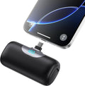 Mini Portable Charger USB C Power Bank,5500mAh PD Fast Charging Battery Pack Built-in USB-C Connector Travel Essential for iPhone17/17Pro/17Pro Max/Air/16 Plus/16Pro Max/15 Series,Android Black by HETP
