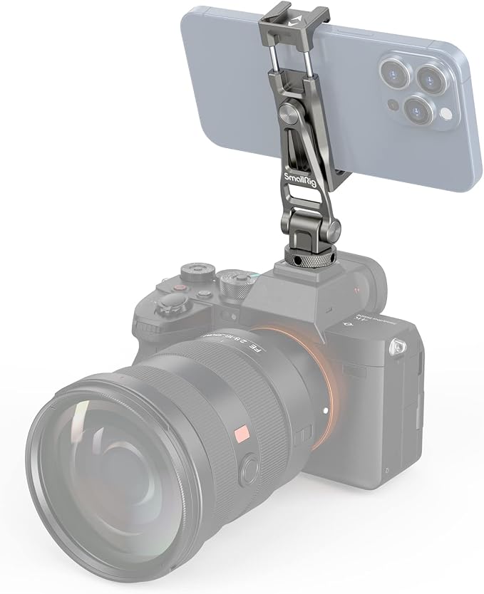 SmallRig Multifunctional Universal Cell Phone Mount Adapter, Phone Tripod Mount with Cold Shoe, Phone Holder for iPhone 16 15 14 13 12 11, Fits for Tripod Monopod Phone Cage Camera cage-3559 by SmallRig