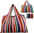 Reusable Grocery Bag 2 Packs Large Washable | Foldable Eco Friendly Nylon Heavy Duty Fits in Pocket Shopping Tote Bag (New Rainbow) by GOPHRALOVE