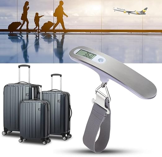 QUMOX High Precision Digital Travel Scale for Suitcase Luggage Weight 110lb 50KG Capacity Silver - Image 3