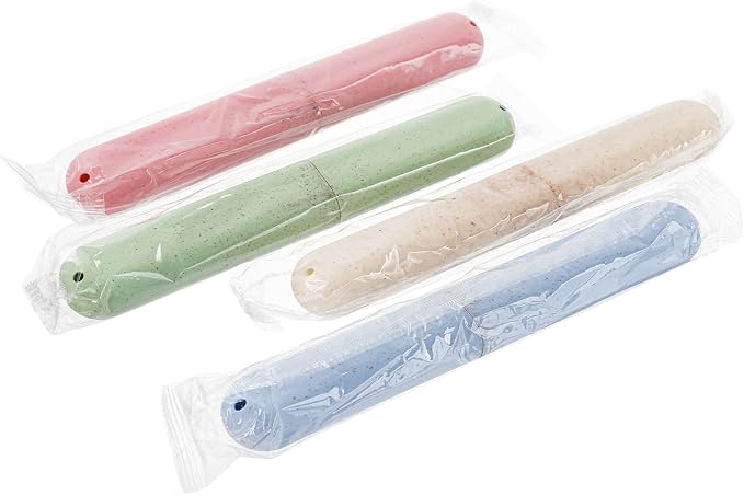 28 Pack Travel Toothbrush Case, Portable Dust-proof Breathable Toothbrush Holder for Travel, Business, Home, Camping, School (4 Colors) - Image 4