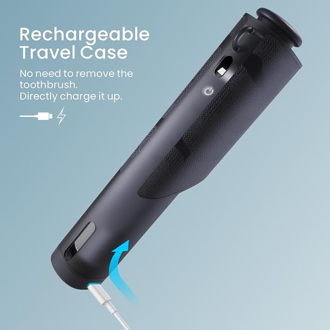 CoolSmile Charging Travel Case Compatible with Oral B Electric Toothbrushes, Fits Oral-B pro 2/ pro 3, pro 600/700/ 1000/1500/ 2000/3000/ 3500/5000/ 7000/ io2/ io3/ io4/ io5/ io6, Grey - Image 3