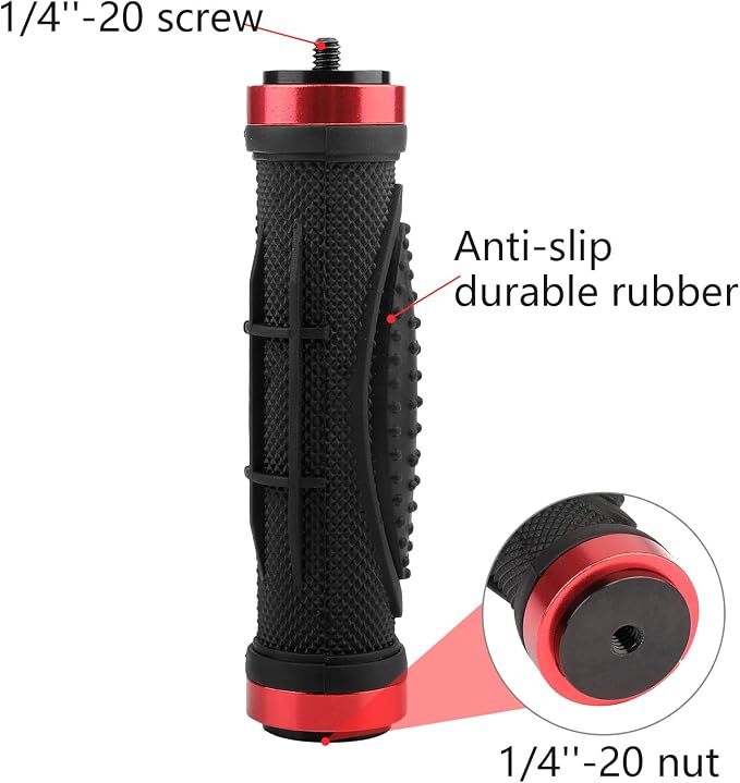 Camera Handle Grip Mount, ChromLives 1/4'' Camera Stabilizer, DSLR Top Handheld Grip with 1/4'' Male Screw for Digital Video Camera Camcorder Action Camera LED Video Light Smartphone 2Pack - Image 4