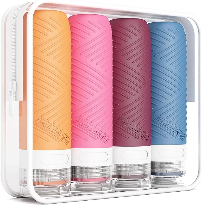 Travel Bottles for Toiletries, Silicone TSA Approved Bottles, Leakproof Shampoo & Toiletry Containers for Airplane, Vacation & Business Trips (rose) - Image 2