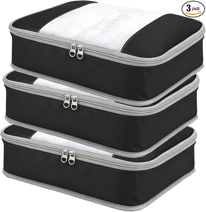 Packing Cubes for 22" Suitcase Travel Luggage Organizers - Travel Organizer Bags Luggage Clothes Accessories Storage Carry on Suitcase Packing Pouches Bag For Men Women Kids 1/2X3PACK by POPPAP