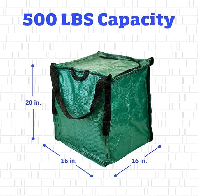 DURASACK 22-Gallon Zipper Top Heavy Duty Storage Tote Bags, Single, Green | Rugged Woven Polypropylene Moving Bag, Reusable Self-Standing Design, Holds up to 500 Pounds - Image 2