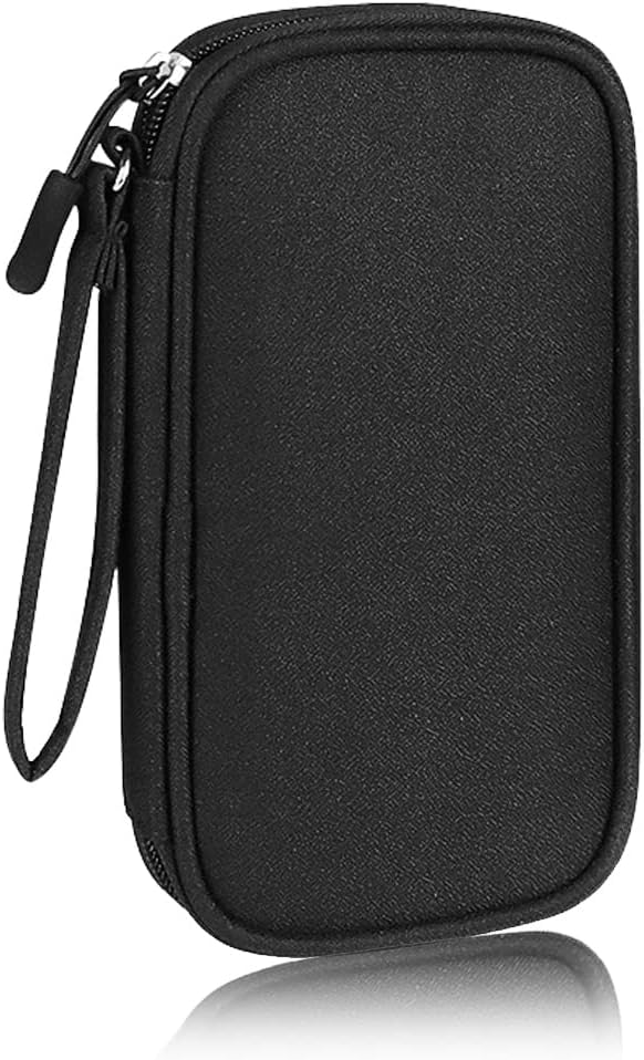 Electronics Organizer Bag Pouch Cable Charger Organizer Travel Shockproof Cord Carrying Case for Earphone Powerbank USB Hard Drive SD Card (Black) by DUMEALAGR