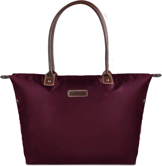 Tote Bags for Women, Foldable Tote Bag with Zipper Top-Handle Purse Waterproof Shoulder Hobo bags Handbags for Travel by NOTAG