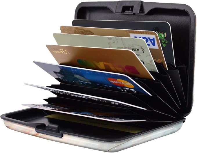 Coco Rossi Credit Card Holder RFID Aluminum Small Mini Wallet Women | Metal Wallet, Business Cards Holder, ID Case, Slim Sleeves, Womens Girls Gift, Carry Proof Wallets for Travel, Grey - Image 4