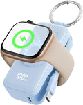 INIU 20W SnapGo Portable Charger, 5000mAh Mini Power Bank for Apple Watch | 20W Fast Charging, Travel Keychain, Built-in USB-C Cable, Flight-Safe, Battery Pack for Apple Watch, iPhone 17 etc, Blue by INIU