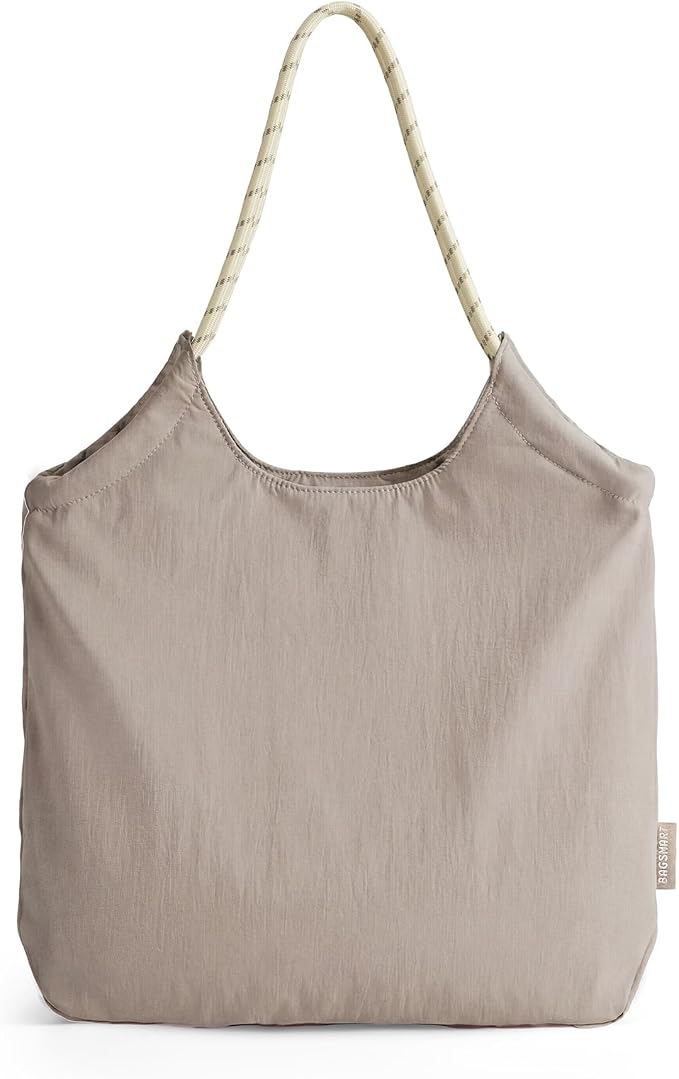 BAGSMART Tote Bag for Women, Travel Tote Beach Bag with Zipper for Gym by BAGSMART