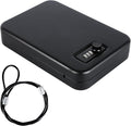 Portable Handgun Pistol Gun Safe Lock Box for Car, Travel & Home | Secures handgun storage, combination-lock access, steel build, 11.4” x 7.3“ x 2.6”, for car, home, travel, gun owners by Dalmbox