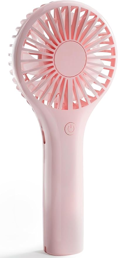 Edvision Portable Mini Fan - Powerful Personal Handheld Fan with 3 Speeds, Cute and Small, USB Rechargeable for Travel/Lash/Makeup/Outdoor/Home, Pink by Edvision
