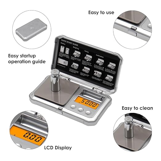 Gram Scale,300g/0.01g High Precision Punk Pocket Jewelry Scales | Digital Weight Grams and Ounces,Small Pocket Scale for Kitchen,Herb,Powder,Medicine,Food,Mini Scales with 50g cal weights - Image 2