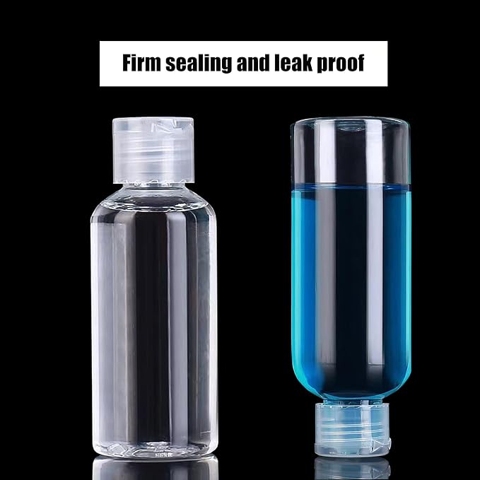 DNSEN 5 Pack 3.4oz Empty Plastic Travel Bottles for Toiletries TSA Approved Leak Proof Squeezable Travel Size Containers Travel Essentials Accessories, clear - Image 3