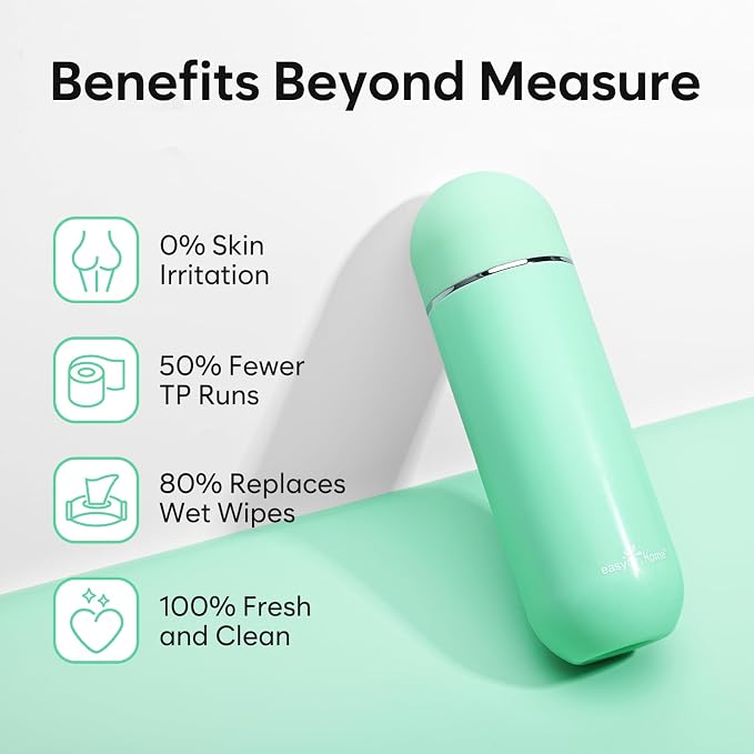 Easy@Home Portable Bidet for Travel - Peri Bottle for Postpartum Care Green | 380ml (12.8oz) Handheld Sprayer, BPA-Free, Personal Hygiene for Women & Men | EPB-01 - Image 5