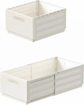 2 Pack Expandable Plastic Storage Boxes, Multi-Purpose Folding Organizer, Drawer Storage Divider For Bedroom, Kitchen And Snack Storage (XL) by Reflygen
