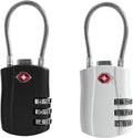 TSA Locks for Luggage, Small Combination Padlock with Cable, Travel Essentials Luggage Locks TSA Approved, Combo Padlock with Code, for Suitcase, Bag, Backpack Zipper, Gym Locker (2-Pack) by SpecializeinCombinationLock