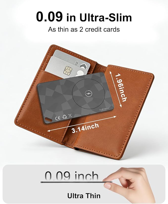 Wallet Tracker Card (iOS and Android), 6-12 Years Battery GPS Smart Card | Bluetooth Slim Tracing Card, Work with Apple Find My & Google Find Hub, Locator for Luggage, Passports, Keys, Backpack - Image 6