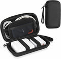 Ginsco Hard Shell Protection Case Electronic Accessories Organizer Pouch for MacBook Air/pro Adapter Chargers Cables Power Bank, for Sandisk Portable SSD Flash Disk SD Card (Black) by Ginsco
