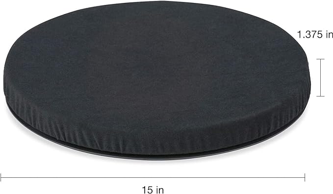 HealthSmart 360 Degree Swivel Seat Cushion, Chair Assist for Elderly, Swivel Seat Cushion for Car, Twisting Disc, Black, 15 Inches in Diameter - Image 4