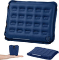 Inflatable Seat Cushion with Adjustable Firmness (Dark Blue) | adjustable firmness, lightweight, waterproof, non-slip. For stadium, office, camping, car & long flights by Bebykilemi