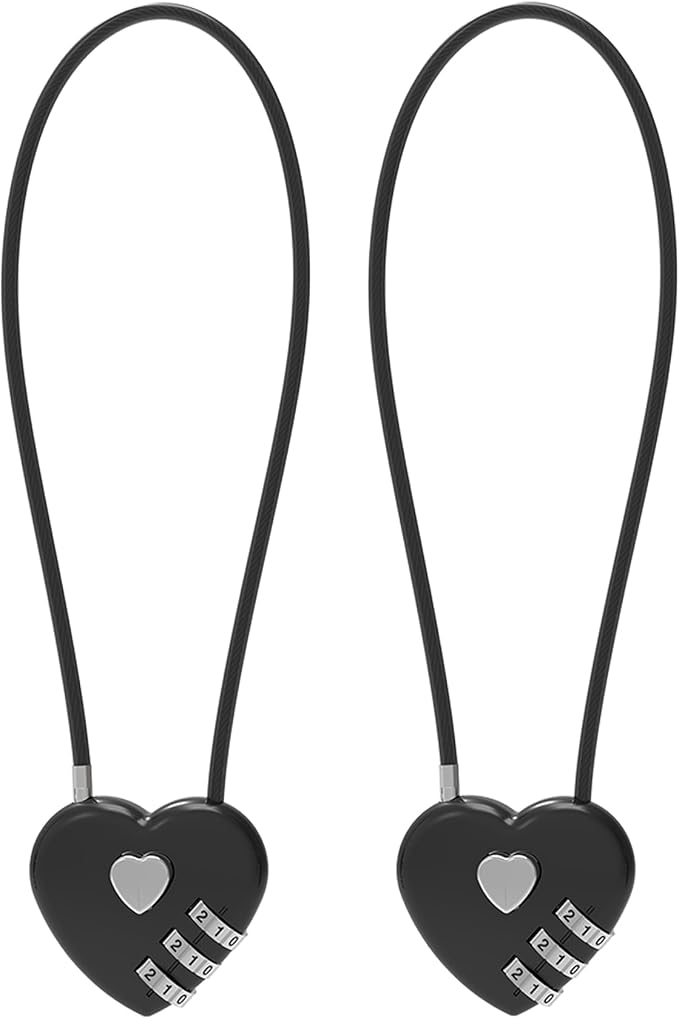 3 Digit Combination Lock Cable 1 ft, Combo Long Cable Lock with Code, Thin Wire Small Padlock Combination, for Travel Luggage, Backpack, Cabinet, Fridge Door, Bike Motorcycle Helmet by SpecializeinCombinationLock
