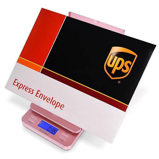 Fuzion Shipping Scale, Digital Postage Scale for Packages 86 lb/0.1oz with Hold and Tare, Postal Scale with Flip Holder, Package Scale for Small Business, Battery & AC Adapter, Rose Gold - Image 2