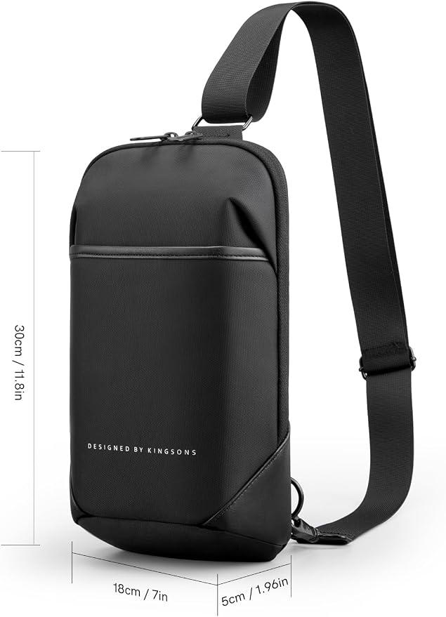 VGOAL Sling Crossbody Bag for Men Women,Casual Chest Shoulder Backpack | Lightweight Waterproof Anti Theft Pocket Adjustable Shoulder Straps,4.2L Small Bag for Travel, Cycling,Running,Hiking,Work - Image 2