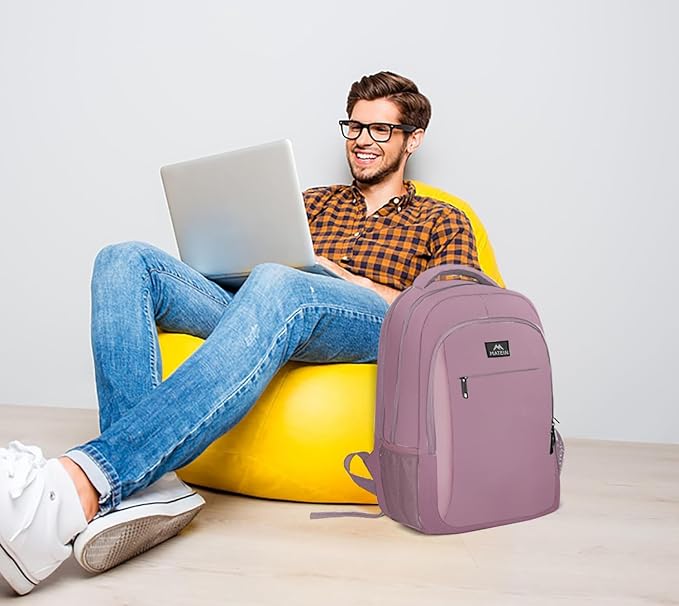 MATEIN Dark Purple Personal Item Backpack, Underseat 15.6 Inch Laptop Bag | Water Resistant Sturdy, Slim Daypack for College, Luggage Strap, Anti Theft, Gifts for Women, Dark Purple - Image 7