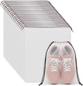 HAKZEON 50 PCS 16x20 Inch Clear Plastic Drawstring Bags, Portable Translucent Shoes Storage Organizers Pouch with Rope, Thickness 2 Mil Travel Bags for Sneakers, Dress Shoes, Slippers, Sandals by HAKZEON