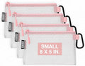 Air Production Small Clear Zipper Pouch (4-Pack) – Cable Organizer & Travel Gear Bag for Electronics, Camera Accessories, Tool Pouch & Small Tech Storage (Pink) by Unknown