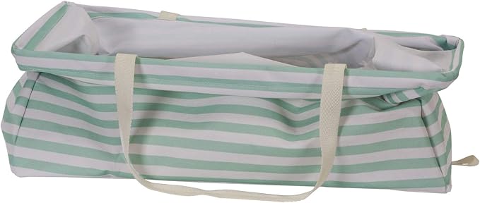 Household Essentials Teal Striped Krush Container All-Purpose Utility Tote - Image 6